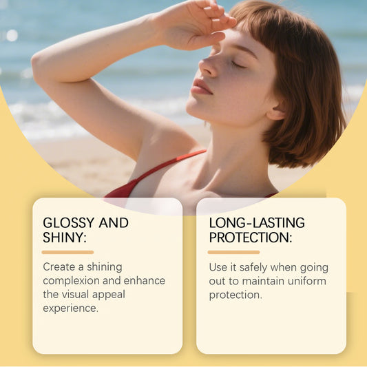 Coconut Glow Sunscreen Oil Waterproof UV Protection Body Oil for Radiant Skin