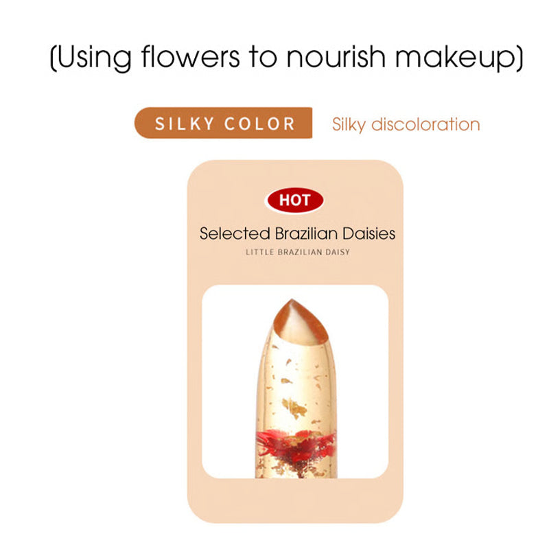 Jelly color-changing lipstick, flower lip balm, warm and long-lasting hydration, moisturizing, non-sticky