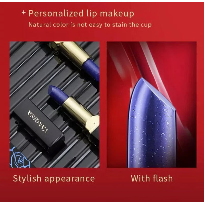 Magical Discoloration Blue-Rose Temperature Changing Lipstick – Color-Shifting, Moisturizing & Long Lasting