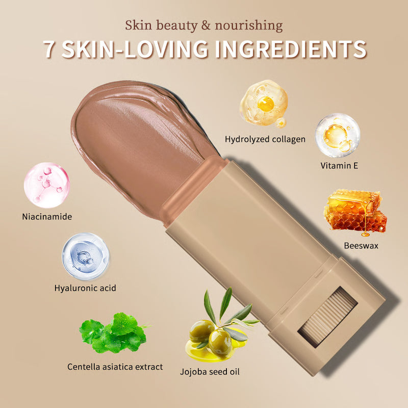 Foundation Stick Serum Boosted, Skin Tint Balm, Silky Texture, Moisturizing Coverage, Plumper, Natural Even Skin Tone