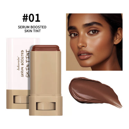 Foundation Stick Serum Boosted, Skin Tint Balm, Silky Texture, Moisturizing Coverage, Plumper, Natural Even Skin Tone