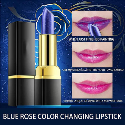 Magical Discoloration Blue-Rose Temperature Changing Lipstick – Color-Shifting, Moisturizing & Long Lasting